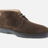 Men Tod's | Tod'S - Tods Chukka 59 Daim Choco Lace-Up Boots On Labotte