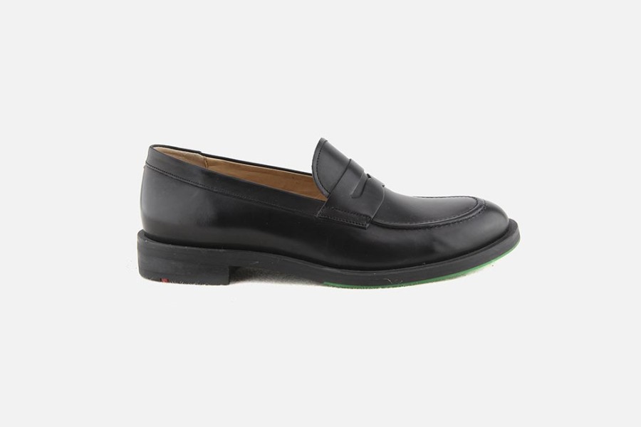 Women LLOYD | Lloyd - Giga Moc Noir Loafers On Labotte