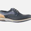 Men LLOYD | Lloyd - Darris Bleu Cognac Derbies On Labotte