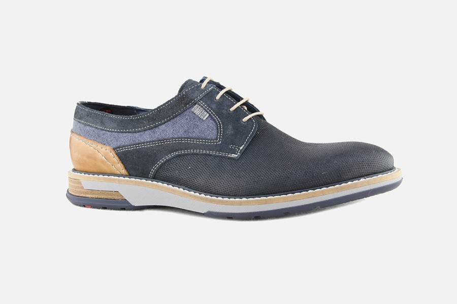 Men LLOYD | Lloyd - Darris Bleu Cognac Derbies On Labotte
