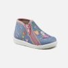 Girls Bellamy | Bellamy - Happy Bleu Et Rose High Slippers On Labotte