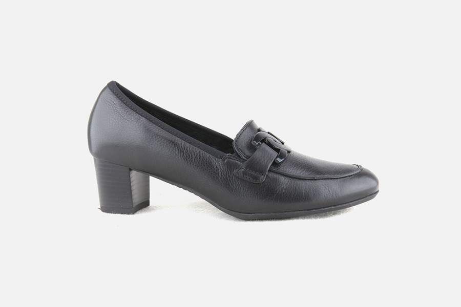 Women Ara | Ara - Jive Moc Noir Loafers On Labotte