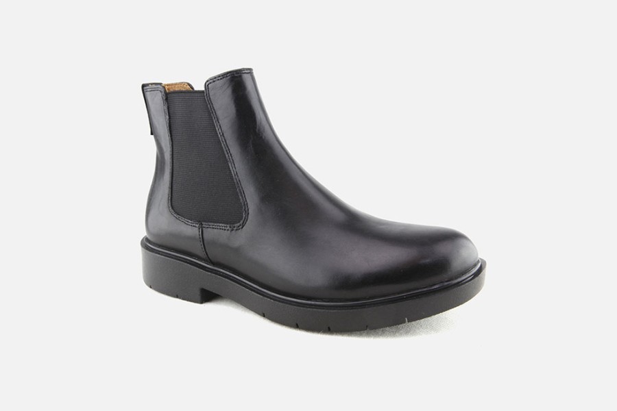 Women Geox | Geox - Spherica Ec1 Boots Lisse Noir Ankle Boots On Labotte