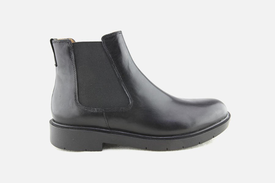 Women Geox | Geox - Spherica Ec1 Boots Lisse Noir Ankle Boots On Labotte