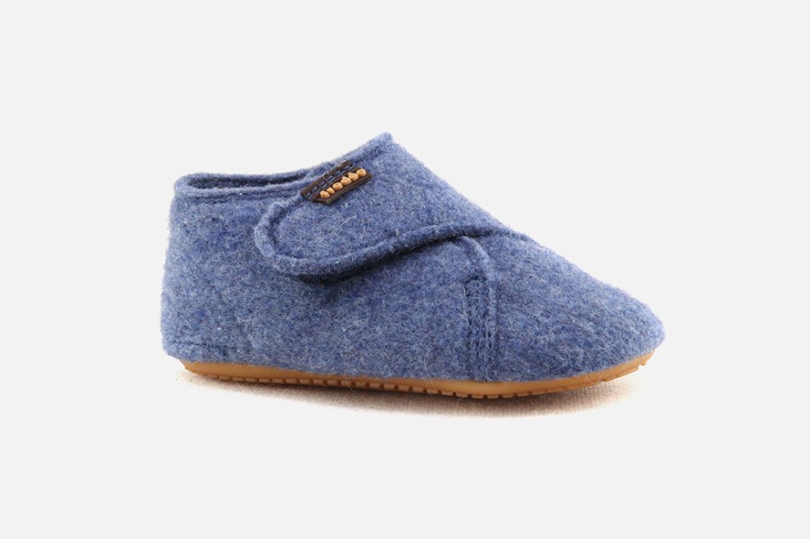 Girls Froddo | Froddo - Choups Wooly Denim Layette Shoes On Labotte