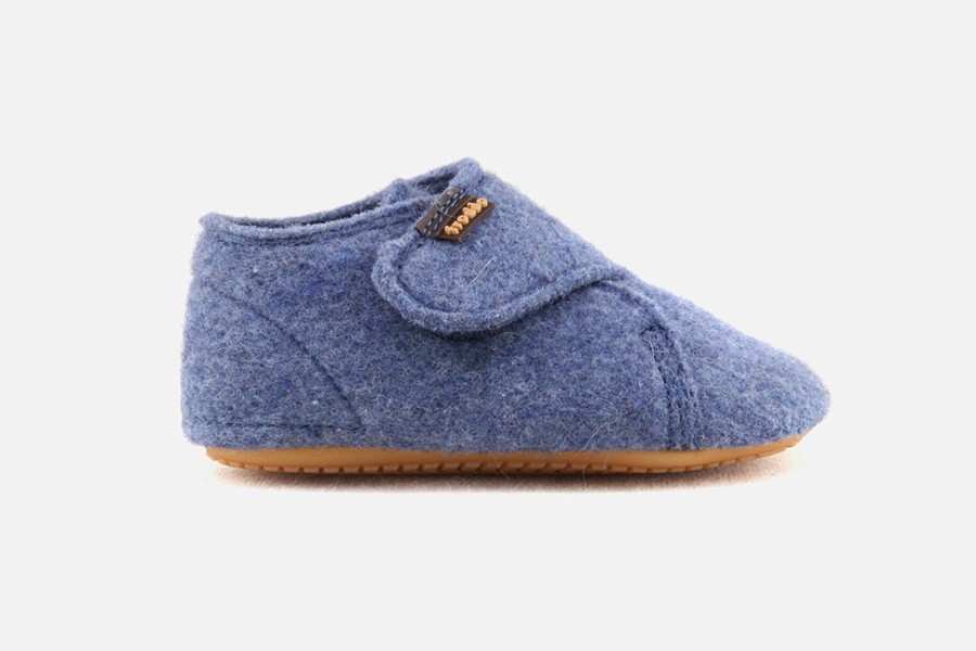 Girls Froddo | Froddo - Choups Wooly Denim Layette Shoes On Labotte