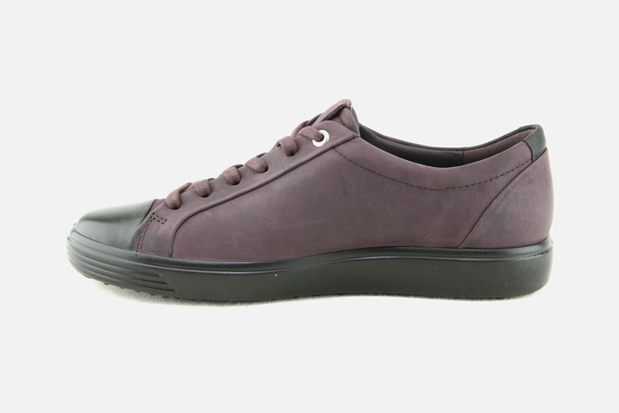 Women Ecco | Ecco - Soft 7 Burgundy Black Sneakers On Labotte