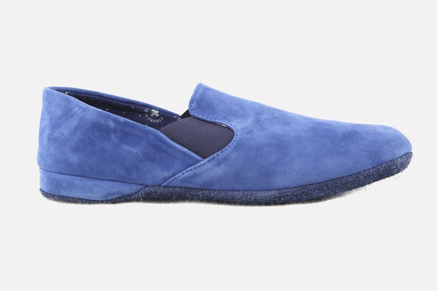 Men Erel | Erel - Germain Bleu Low Slippers On Labotte