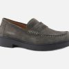 Women Geox | Geox - Spherica Ec1 Moc Dark Grey Loafers On Labotte