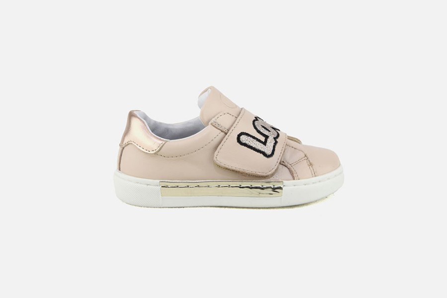 Girls Romagnoli | Romagnoli - Octo Blush Velcro Shoes On Labotte