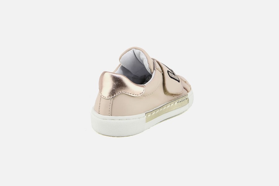 Girls Romagnoli | Romagnoli - Octo Blush Velcro Shoes On Labotte