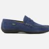 Men Paraboot | Paraboot - Cabrio Velours Bleu Loafers On Labotte