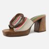 Women Noa Harmon | Noa Harmon - Niue 2 Blanc Summer Multi Sandals On Labotte
