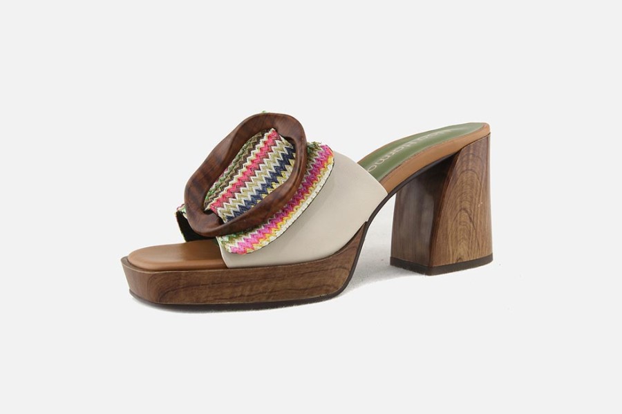 Women Noa Harmon | Noa Harmon - Niue 2 Blanc Summer Multi Sandals On Labotte