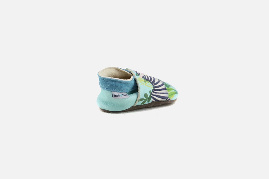 Girls Inch Blue | Inch Blue - Zebre Bleu Layette Shoes On Labotte