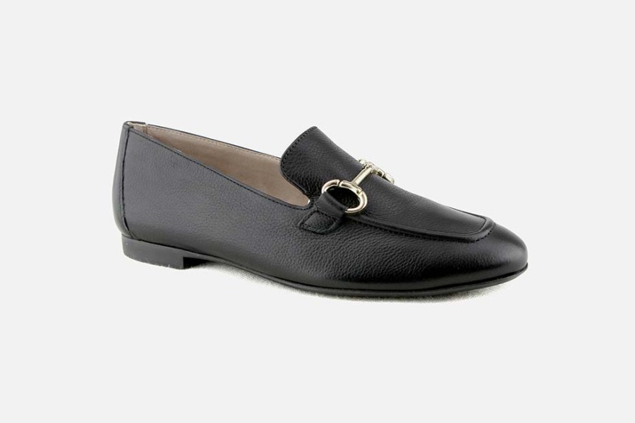 Women Paul Green | Paul Green - Paris Noir Loafers On Labotte