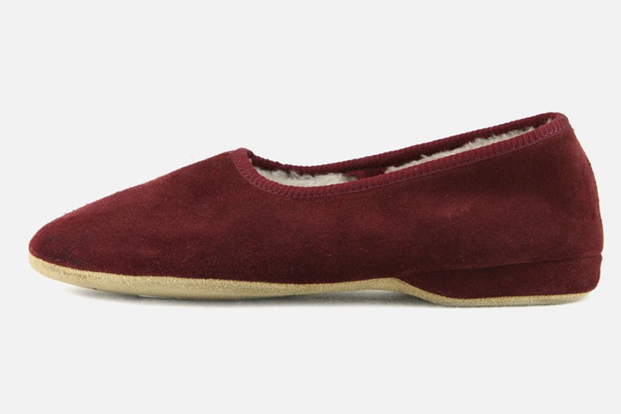 Women Draper | Draper - Excellente Burgundy Low Slippers On Labotte