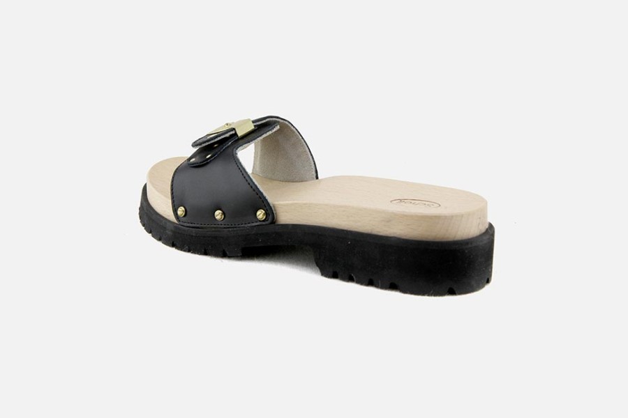 Women Scholl | Scholl - Pescura Black Black Sole Sandals On Labotte