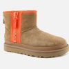 Women UGG | Ugg - Classic Mini Zip Tape Chestnut Ankle Boots On Labotte
